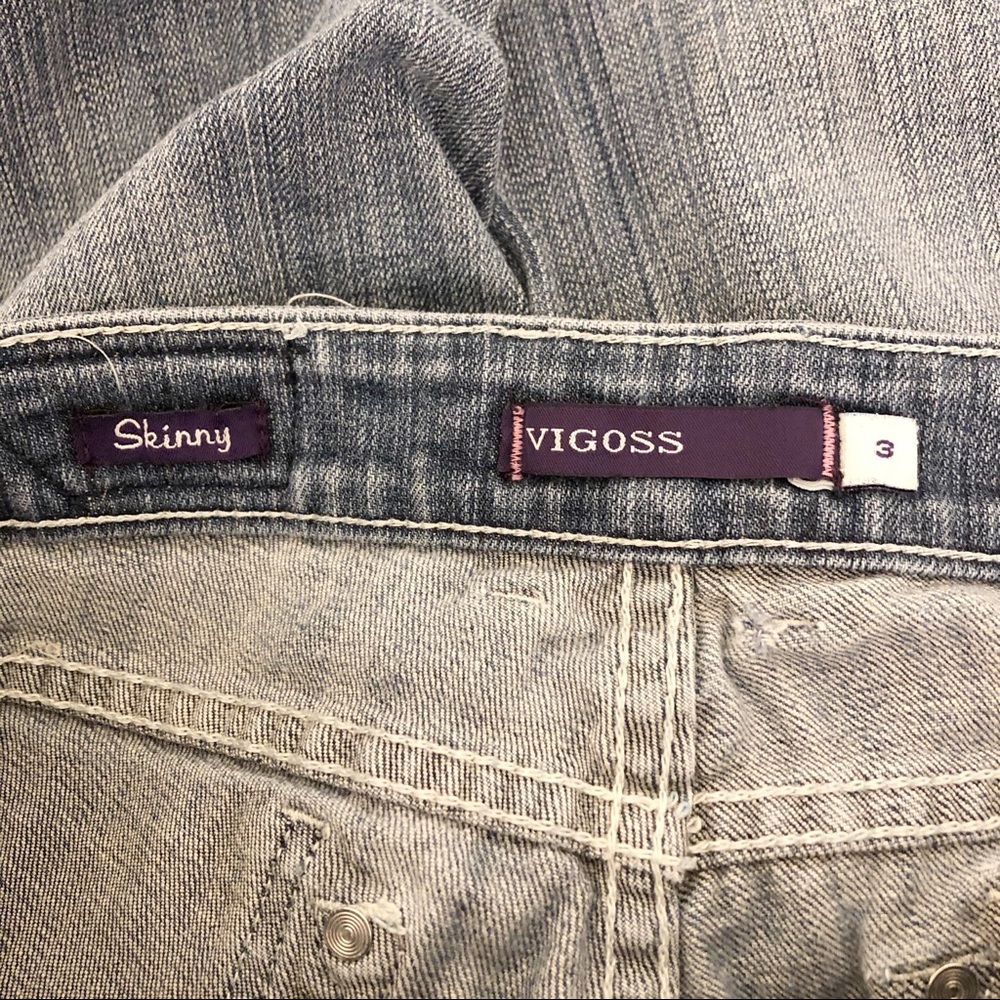 Vigoss Skinny jeans distressed medium wash size 3 - Picture 7 of 10